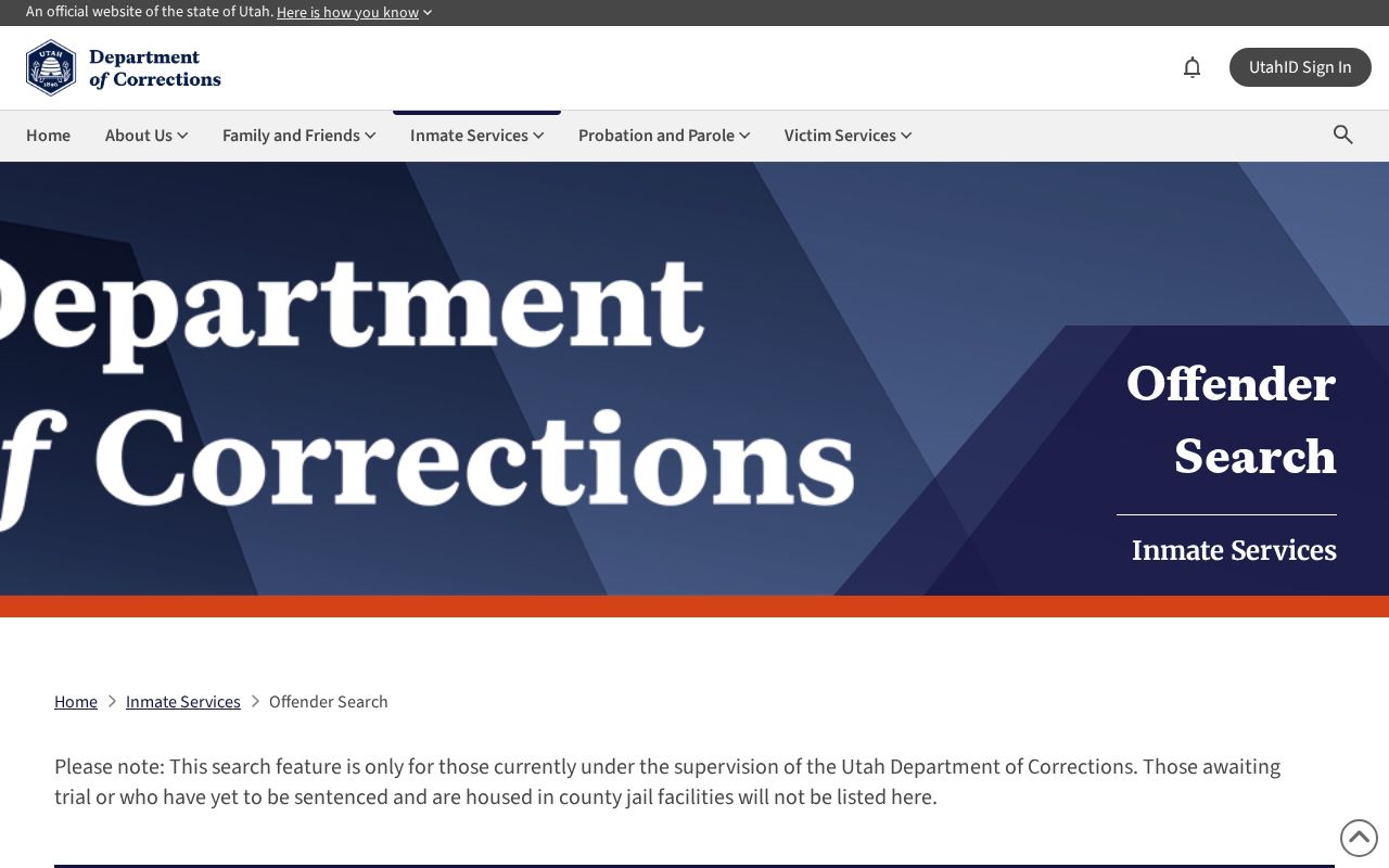 UDC offender search for Box Elder County released and supervised inmates